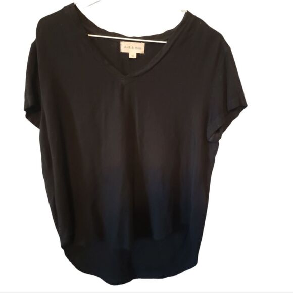 Anthropologie Cloth & Stone Black Top Size Medium - Picture 2 of 5